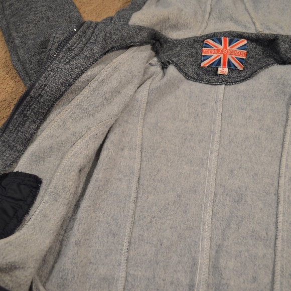 Casual Navy Blue Heather Jacket - Picture 4 of 5